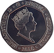 20 Pence - Elizabeth II New Calpe House obverse image