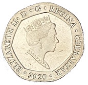 20 Pence - Elizabeth II Dolphin obverse image