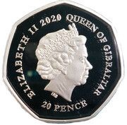 20 Pence - Elizabeth II UEFA Euro 2020 - Czechia obverse image