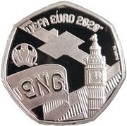 20 Pence - Elizabeth II UEFA Euro 2020 - England, United Kingdom, 2020 reverse image