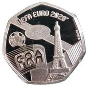 20 Pence - Elizabeth II UEFA Euro 2020 - France, United Kingdom, 2020 reverse image