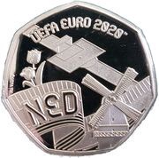 20 Pence - Elizabeth II UEFA Euro 2020 - Netherlands, United Kingdom, 2020 reverse image