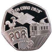 20 Pence - Elizabeth II UEFA Euro 2020 - Portugal, United Kingdom, 2020 reverse image