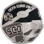 20 Pence - Elizabeth II UEFA Euro 2020 - Scotland, United Kingdom, 2020 reverse image