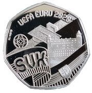 20 Pence - Elizabeth II UEFA Euro 2020 - Slovakia, United Kingdom, 2020 reverse image