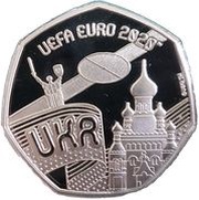 20 Pence - Elizabeth II UEFA Euro 2020 - Ukraine, United Kingdom, 2020 reverse image