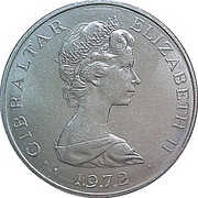 25 New Pence - Elizabeth II Silver Wedding obverse image