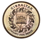 25 Pence - Elizabeth II Silver Jubilee, United Kingdom, 1977 reverse image