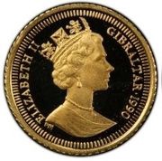 ¼ Sovereign - Elizabeth II Constitution obverse image
