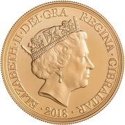 ¼ Sovereign - Elizabeth II Falkland Islands Conflict obverse image