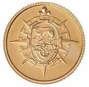 ¼ Sovereign - Elizabeth II Falkland Islands Conflict, United Kingdom, 2018 reverse image