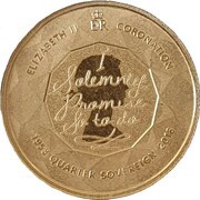 ¼ Sovereign - Elizabeth II Coronation Jubilee, United Kingdom, 2018 reverse image