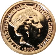 ¼ Sovereign - Elizabeth II Winston Churchill obverse image