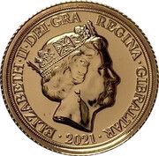 ¼ Sovereign - Elizabeth II The Dragon Conquered obverse image