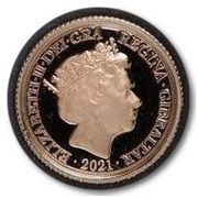 ¼ Sovereign - Elizabeth and the Lion obverse image