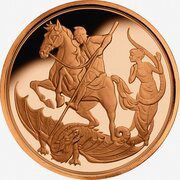 ¼ Sovereign - Elizabeth II Saving the Princess, United Kingdom, 2022 reverse image