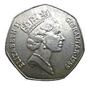 50 Pence - Elizabeth II Candytuft Flowers obverse image