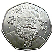 50 Pence - Elizabeth II Christmas, United Kingdom, 1992 reverse image