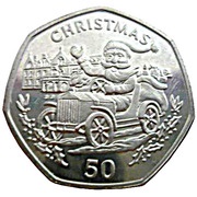 50 Pence - Elizabeth II Christmas, United Kingdom, 1993 reverse image