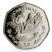 50 Pence - Elizabeth II Christmas, United Kingdom, 1997 reverse image