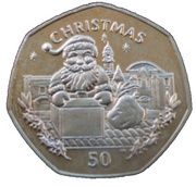 50 Pence - Elizabeth II Christmas, United Kingdom, 1998 reverse image