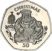 50 Pence - Elizabeth II Christmas, United Kingdom, 1999 reverse image