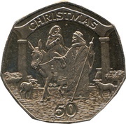 50 Pence - Elizabeth II Christmas, United Kingdom, 2003 reverse image