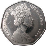 50 Pence - Elizabeth II Occupation obverse image