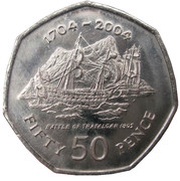 50 Pence - Elizabeth II Occupation, United Kingdom, 2004 reverse image
