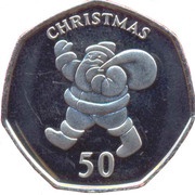 50 Pence - Elizabeth II Christmas, United Kingdom, 2004 reverse image