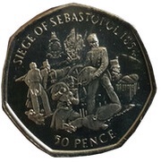 50 Pence - Elizabeth II Royal Marines - Sebastopol, United Kingdom, 2004 reverse image