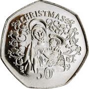 50 Pence - Elizabeth II Christmas, United Kingdom, 2005 reverse image