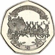 50 Pence - Elizabeth II Christmas, United Kingdom, 2008 reverse image