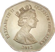 50 Pence - Elizabeth II 3rd portrait obverse image