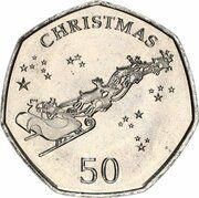 50 Pence - Elizabeth II Christmas, United Kingdom, 2013 reverse image
