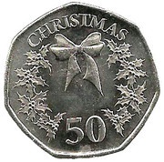 50 Pence - Elizabeth II Christmas, United Kingdom, 2014 reverse image