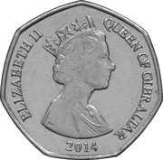 50 Pence - Elizabeth II 3rd portrait obverse image
