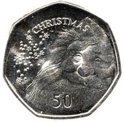 50 Pence - Elizabeth II Christmas, United Kingdom, 2015 reverse image