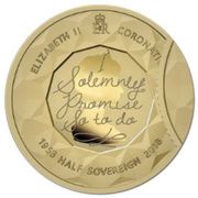 ½ Sovereign - Elizabeth II Coronation Jubilee, United Kingdom, 2018 reverse image