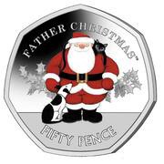 50 Pence - Elizabeth II 2019 Christmas; Silver, United Kingdom, 2019 reverse image