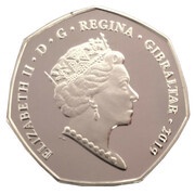 50 Pence - Elizabeth II D-Day Anniversary; Silver Proof obverse image