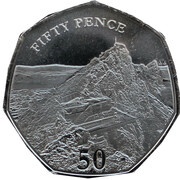 50 Pence - Elizabeth II Skywalk, United Kingdom, 2020 reverse image