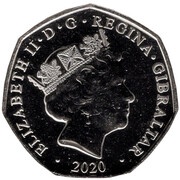 50 Pence - Elizabeth II Christmas; Multi-colour obverse image