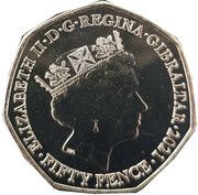 50 Pence - Elizabeth II The Duke and Duchess of Cambridge 10th Wedding Anniversary obverse image