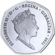 50 Pence - Elizabeth II Summer Olympic Games - Kayak obverse image
