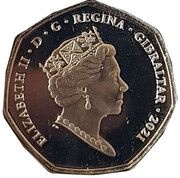 50 Pence - Elizabeth II Summer Olympic Games - Sprinting obverse image