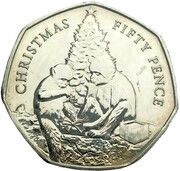 50 Pence - Elizabeth II Christmas 2021, United Kingdom, 2021 reverse image