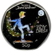 50 Pence - Elizabeth II The Boy in the Dress, United Kingdom, 2021 reverse image