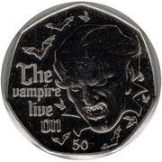 50 Pence - Elizabeth II Dracula, United Kingdom, 2022 reverse image
