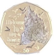 50 Pence - Elizabeth II The Castle; Colourised, United Kingdom, 2022 reverse image